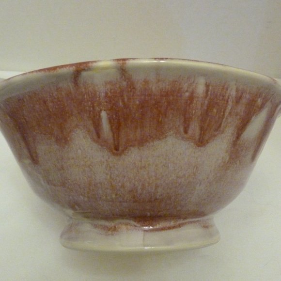 Handcrafted North Carolina Art Pottery 9 Inch Bowl by L3 Smith Pottery Cranberry - Picture 1 of 11